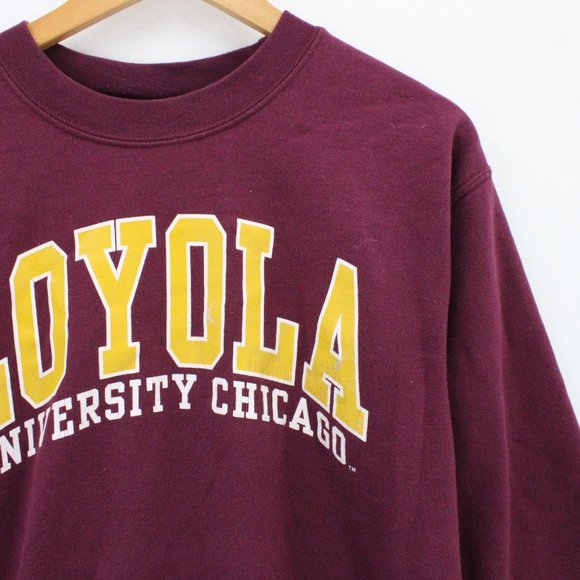 Vintage Gildan Sweatshirt Womens Red Pullover Loyola University Chicago Small S - Picture 5 of 9